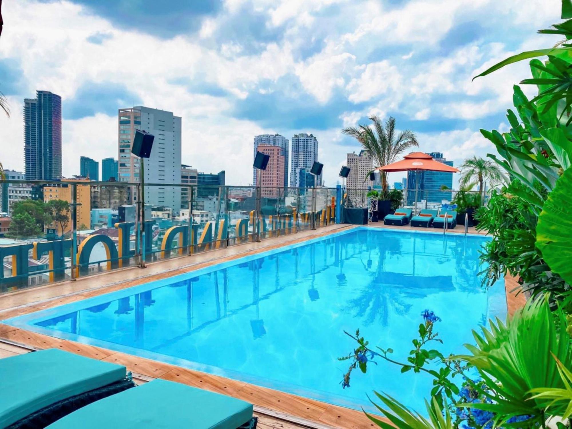 Happy Life Grand Hotel & Rooftop Skybar Ho Si Minh-város Kültér fotó